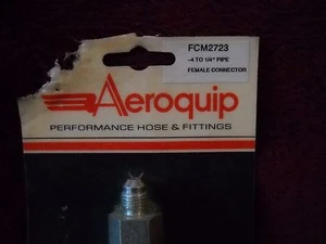 NOS AEROQUIP FCM2723 ADAPTER 1/4 PIPE FEMALE TO MALE -4 - Picture 1 of 3
