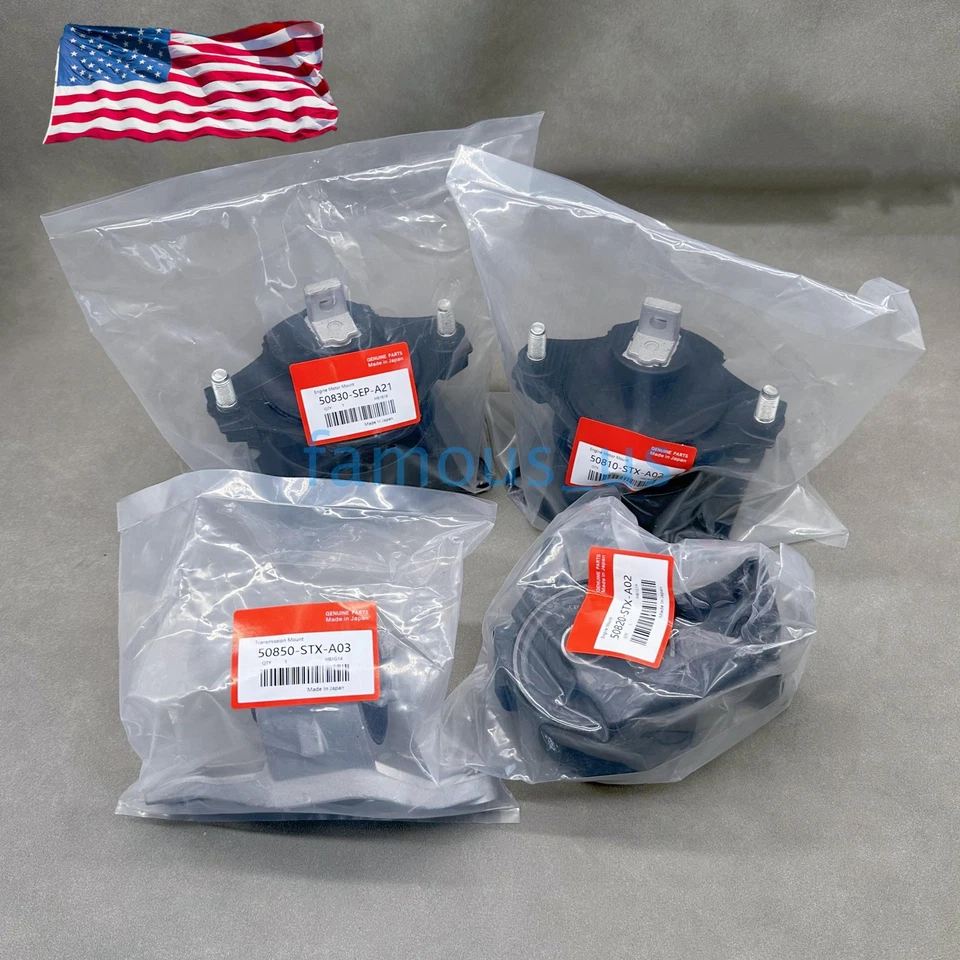 New For 2007-2013 Acura MDX V6 3.7L 4pcs Engine Mounts & Transmission Mount Set - Image 1 of 4
