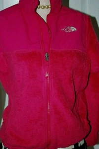 The North Face Pink Softshell Fleece Jacket Size L/G 14-16 Full Zip - Picture 1 of 7