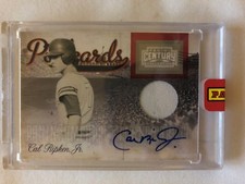 2010 PANINI CENTURY POSTCARDS CAL RIPKEN JR GAME JERSEY AUTOGRAPH SEALED 11/25