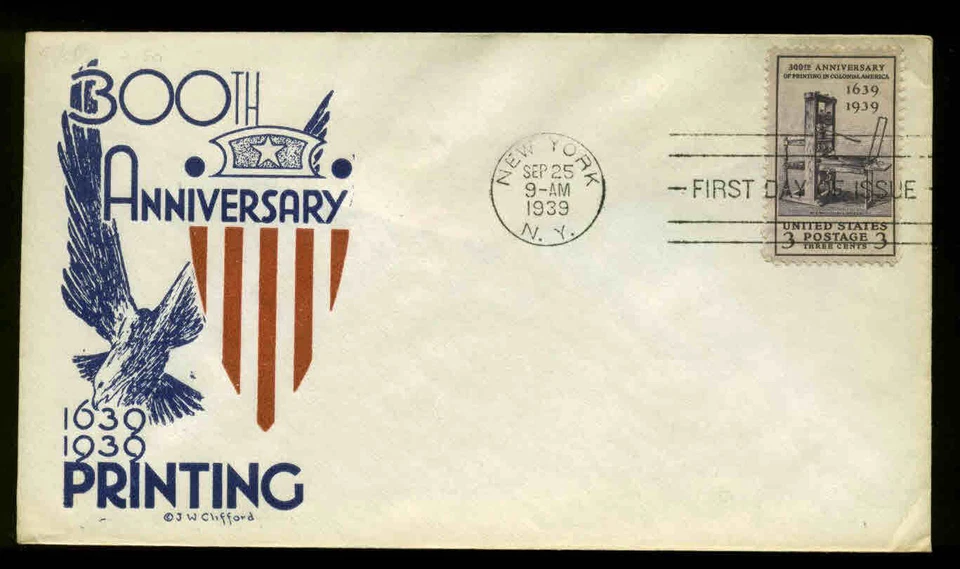 857 PRINTING FDC NEW YORK, NY PLANTY P25 CLIFFORD CACHET - Image 1 of 1