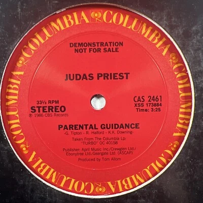 Judas Priest “Parental Guidance” Single 12”/Columbia CAS 2461 (EX) Promo 1986 Foto 1 de 4