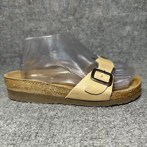 Naot Sandals Women’s 39 US 8 Wedge Slide Buckle Strap Comfort Beige Leather - Picture 1 of 10