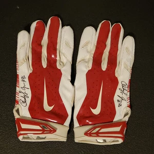 Ricky Seals-Jones Dual Autograph Signed Game Used Football Gloves GCG Holo - Picture 1 of 6