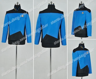 Cosplay Costume Fits Star Trek The Next Generation TNG Sciences Blue Uniform - Image 1 of 4