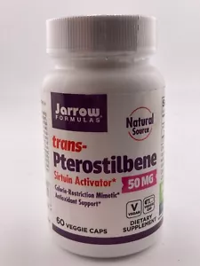 Jarrow Formulas,  trans-Pterostilbene 50 mg 60 Veg Caps Exp 06/2024 - Picture 1 of 3
