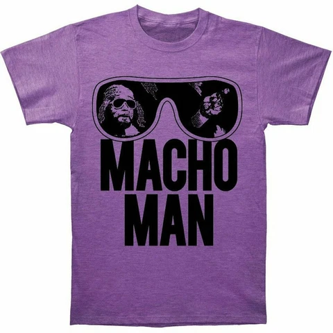 Macho Man Randy Savage Old School Purple T-shirt Cover