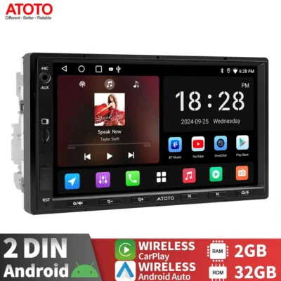 ATOTO A5L 7" Double Din Car Radio Stereo Android GPS Navi Wireless Android Auto - Image 1 of 4