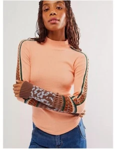 Top térmico manga ganchillo Free People Switch It Up puño talla XS NUEVO CON ETIQUETAS - Imagen 1 de 7