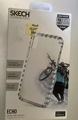 Funda SKECH ECHO Apple iPhone 8 Transparente Agarre Añadido 15 pies Caídas A Prueba de Golpes Life Warra Foto 1 de 4