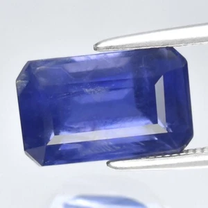 💎 3.53ct 11x7mm Octagon Natural Bluish Violet Iolite - Tanzania Gemstone - Picture 1 of 4