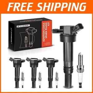 Iridium Spark Plug & Ignition Coil Pack Set for Enhanced Hyundai/Kia Performance - Picture 1 of 11