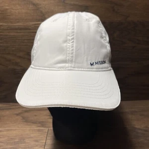 MISSION Brand hat lightweight white adjustable cap - Picture 1 of 10