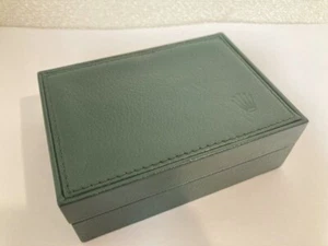 Guter Zustand ROLEX Uhrenbox Gehäuse Grün Leder Holz Vintage Original - Bild 1 von 10