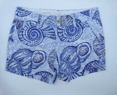 Lilly Pulitzer Women's The Callahan Short Size 0 Blue Seashells Beach Shorts - Image 1 of 4