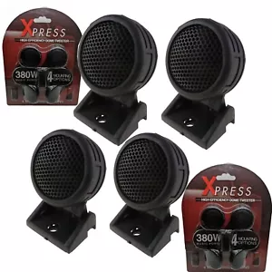 Two Pairs of 760W Super High Frequency Mini Car Dome Tweeters Built-In Crossover - Picture 1 of 10