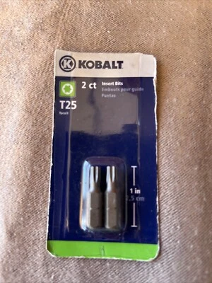 X-2  KOBALT 0459093 Insert Bits 1” 2-ct Pack Torx T25 - Image 1 of 3