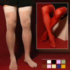 Unisex 8den Nylon Ultra Shiny Glossy Stockings Elasticity Thigh High Pantyhose
