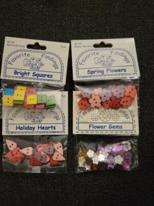 Favorite Findings Buttons. Mixed Lot. 4 Packages. - Picture 1 of 1