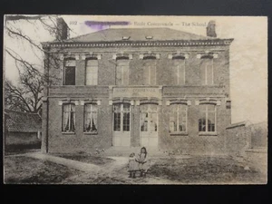 WW1 CONTALMAISON Ecole Communale - The School showing two small children 1914-15 - Picture 1 of 2