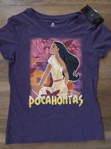 Pocahontas purple Disney Princess T Shirt Large Girls NEW with Tags - Picture 1 of 4