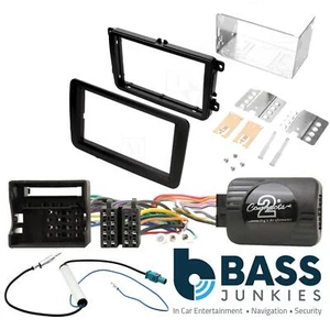 Double Din Stereo Fitting Kit + Steering Controls fits Volkswagen Scirocco 08-15 - Picture 1 of 6