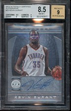 2013-14 Totally Certified Autographs #23 Kevin Durant BGS 8.5 Auto 9!