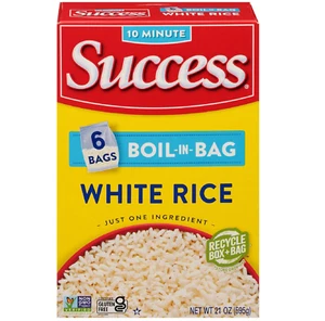 Success Boil-in-Bag Reis weißer Reis schnell und einfach Reismahlzeiten 21-Unzen-Box - Bild 1 von 4