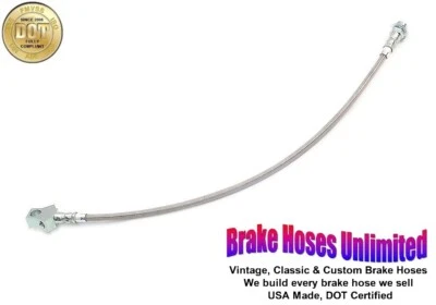 REAR STAINLESS BRAKE HOSE Ford Truck F100 4x4, 1967 1968 1969 with 4" Lift - Image 1 of 2