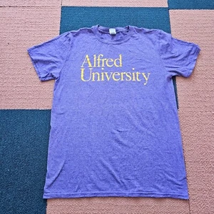 T-shirt adulto Alfred University viola medio sassone S/S crew grafica X0b - Foto 1 di 8