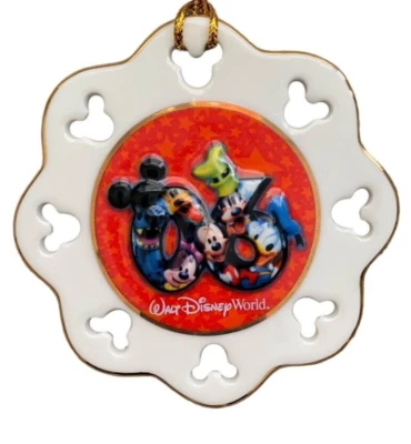 Disney World 2006 Ornament Donald Goofy Stich Pluto Mickey Ceramic - Image 1 of 4