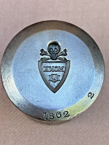 Antique 1900's Mold Die Stamp Jewelry MONK UM Skull University of Michigan Pin A - Picture 1 of 8