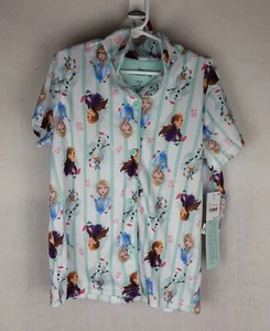 Disney Frozen II Girls 2 Piece Shorts Pajamas Medium 7/8 Flame Resistant - Picture 1 of 4