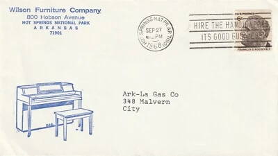 1968 USA cover sent from Hot Sprigs National Park AR to Malvern City - Image 1 of 2