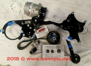 LSA supercharger truck accessory relocation kit & LSS ac kit 07 up tru water pum - Picture 1 of 4