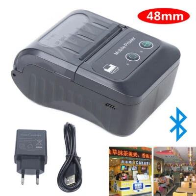 USB Bluetooth thermal receipt printer wireless POS label printer receipt printer 48 mm - Image 1 of 4