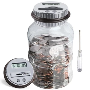 Large Piggy Bank for Boys Adults, Digital Coin Counting Bank with LCD Counter... - Picture 1 of 9