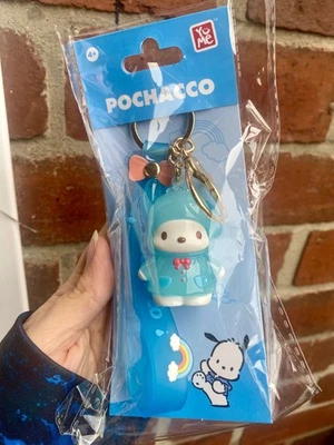 Hello Kitty And Friends Raincoat Keychain Ring Bag Charm Mini Figure Pocchaco - Image 1 of 3