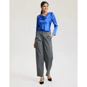Pantalón para mujer A New Day gris a rayas talla 6 tiro alto plisado delantero nuevo - Imagen 1 de 4