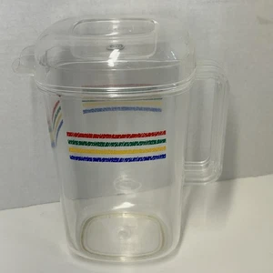 Vintage P Tardif Cameleon Pitcher With Lid Acrylic Primary Colors Ice Tea - Picture 1 of 9
