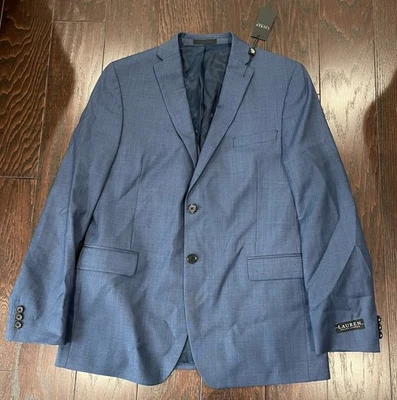 Lauren Ralph Lauren Blayton Azul Cuadros Niño Grande Traje Blazer Chaqueta Talla 20R NUEVO Foto 1 de 4