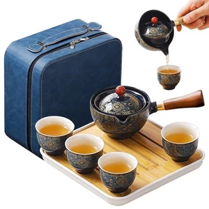 Chinese tea setChinese gongfu tea set Portable Teapot Set with 360 Rotation T... - Picture 1 of 9