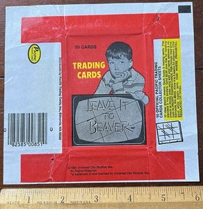 LEAVE IT TO BEAVER,  Wax Wrapper, EMPTY  Pacific  1983 - Picture 1 of 2