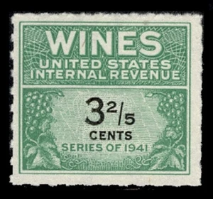 SCOTT #RE183 - 3 2/5c WINE STAMP - F-VF UNUSED - Picture 1 of 2