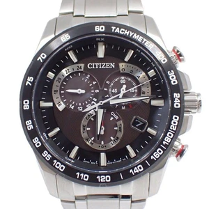 Citizen Eco-Drive Radio Controlled Chronograph Men's Watch AT3034-57E Black Dial - Picture 1 of 9