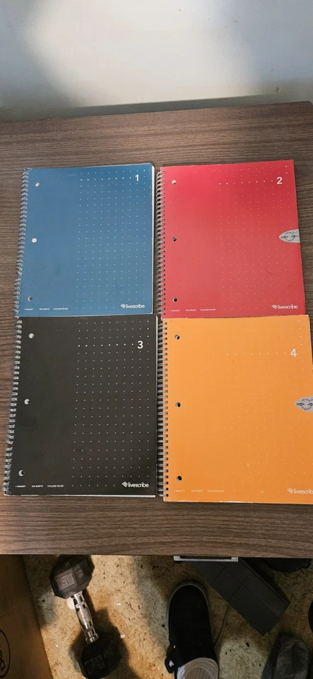 Livescribe 3 Smartpen Edición Negra FUNCIONA con 4 Cuadernos Foto 1 de 4