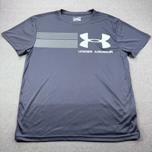 Under Armour HeatGear Athletic T-Shirt Mens L Gray Training Gym Activewear - Picture 1 of 10