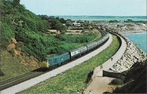 Railway Postcard BR Class 31 31112 Dawlish Warren 1976 Diesel Loco - Picture 1 of 1
