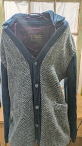 Vintage Freedom Wear Damen 100 % Wolle irischer Tweed Mantel Cardigan Pullover Jacke - Bild 1 von 9
