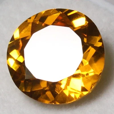 Impresionantes gemas redondas de zafiro champán Ceilán natural certificado 6,70 quilates 12x12 mm Foto 1 de 4